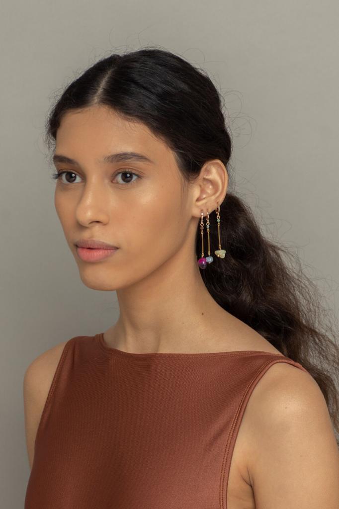 Brinco Pêndulo Stone