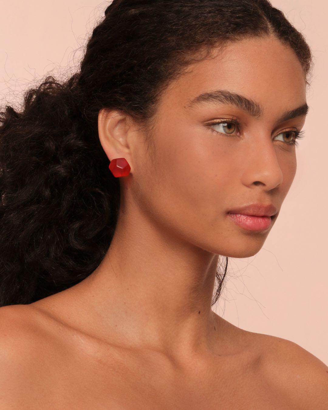 Brinco Bolinha Facetado